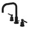 Kingston Brass FSC8930DL Concord Widespread Bathroom Faucet W/Brass Pop-Up, Matte Blk FSC8930DL - alternate 1